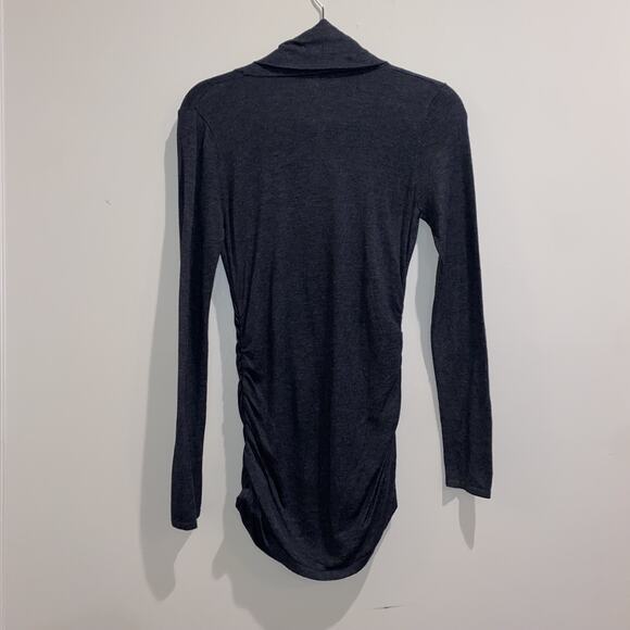 A PEA IN THE POD Maternity XS Cowl Neck Gray Sweater Silk Cashmere Fall Winter - Picture 4 of 6